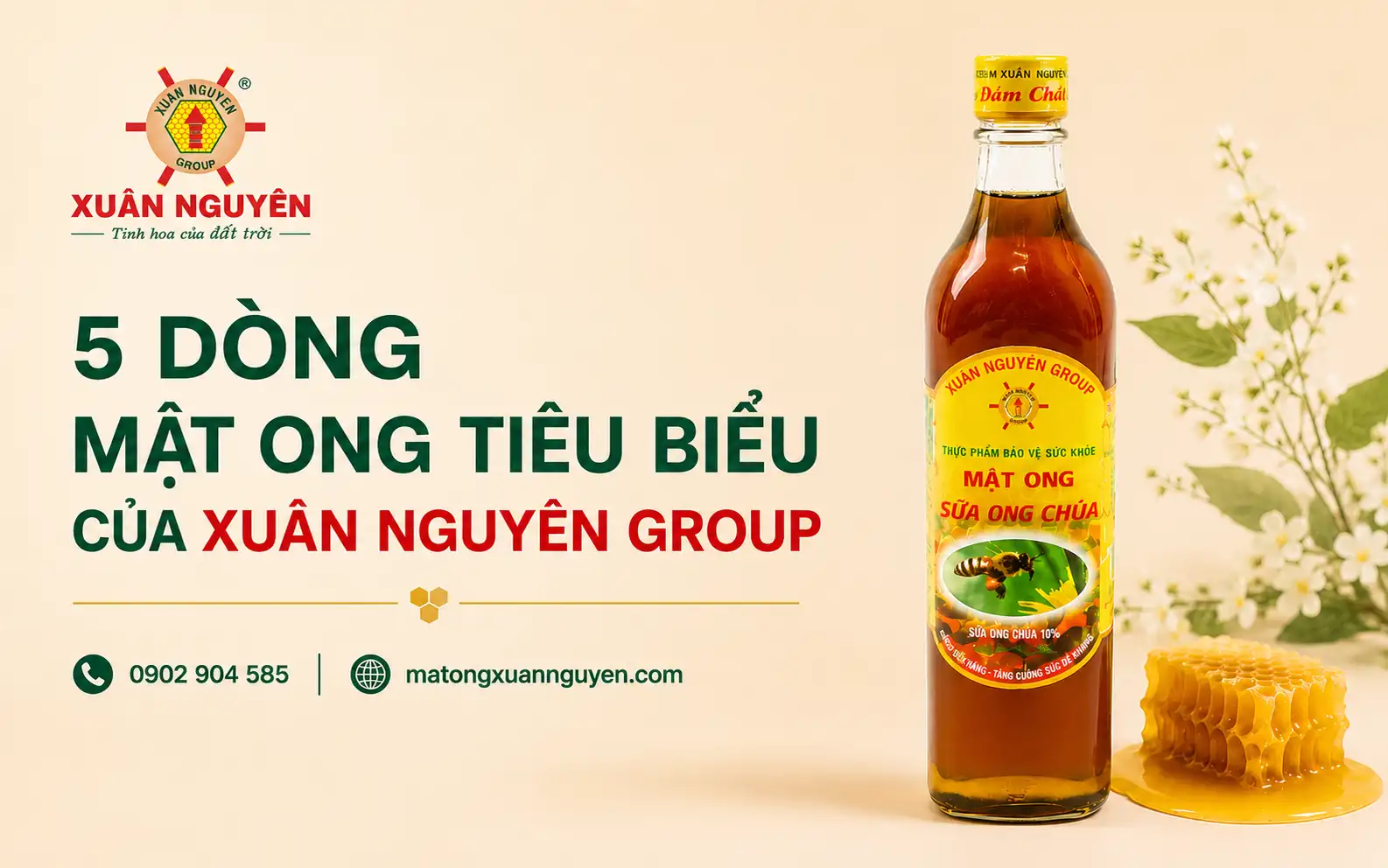 Công Ty Cổ Phần Tập Đoàn Xuân Nguyên mang đến nhiều dòng mật ong khác nhau, đáp ứng sở thích và nhu cầu sử dụng đa dạng của khách hàng. Trong đó, Mật Ong Hoa Xuyến Chi, Mật Ong Ruồi, Mật Ong Rừng Tây Nguyên, Mật Ong Hoa Sen và Mật Ong Sữa Ong Chúa là 5 dòng sản phẩm tiêu biểu của Xuân Nguyên Group.
