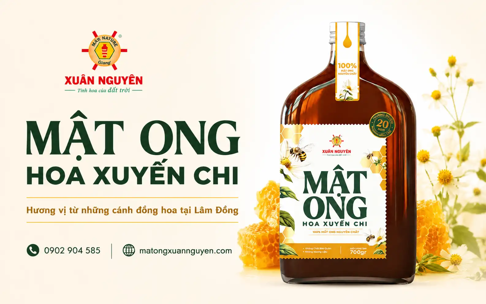 Mật Ong Hoa Xuyến Chi mang lại nhiều công dụng cho sức khỏe và làm đẹp như: Tăng cường hệ miễn dịch, Hỗ trợ tiêu hóa, Chống oxy hóa, Dưỡng ẩm và chăm sóc da, Giảm viêm và giúp làm lành vết thương,…