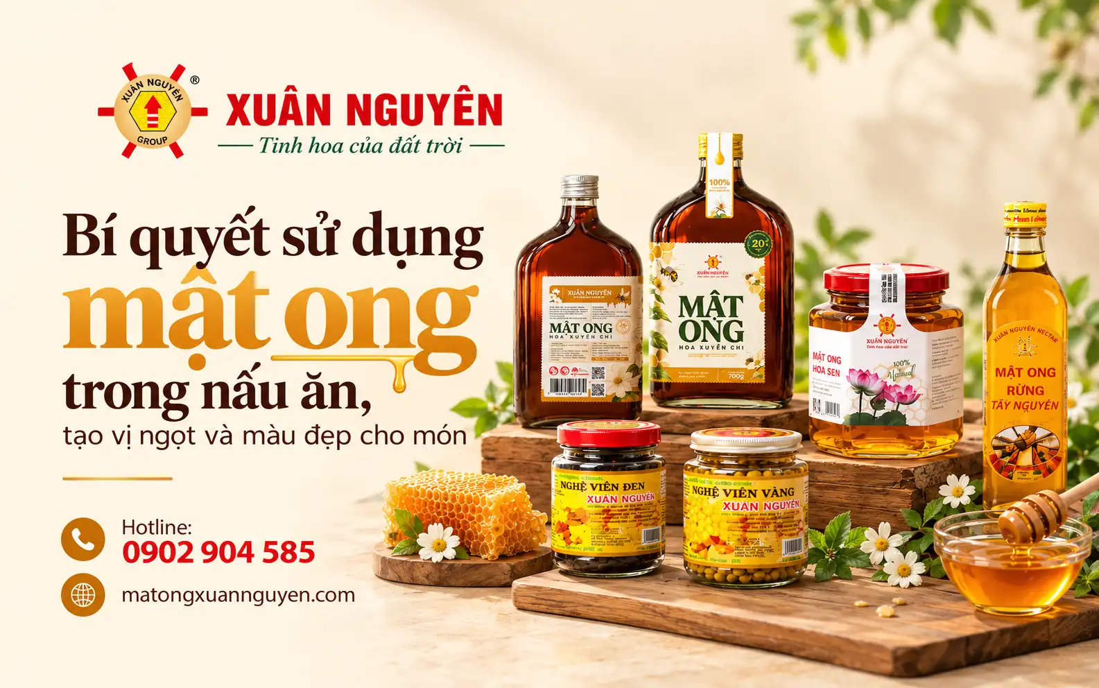 Xuân Nguyên có nhiều sản phẩm về Mật Ong, đáp ứng đa dạng nhu cầu của Khách hàng